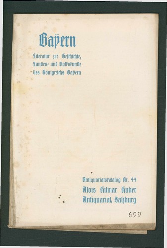 Bayern literatur zur - -,